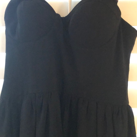 Black One Shoulder Accent Dress - Picture 2 of 4